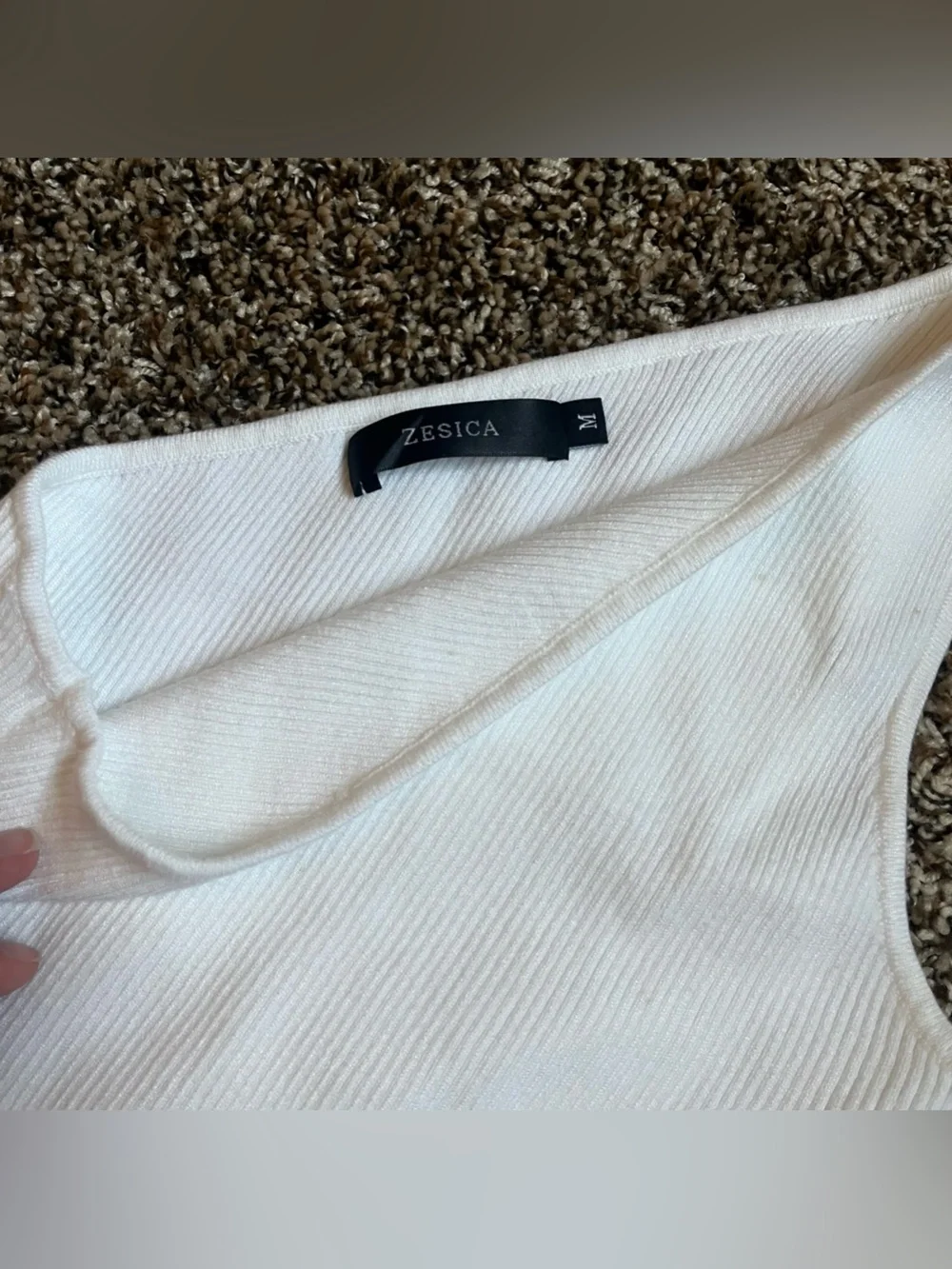 Amazon Ribbed One Shoulder Tank - Picture 2 of 4